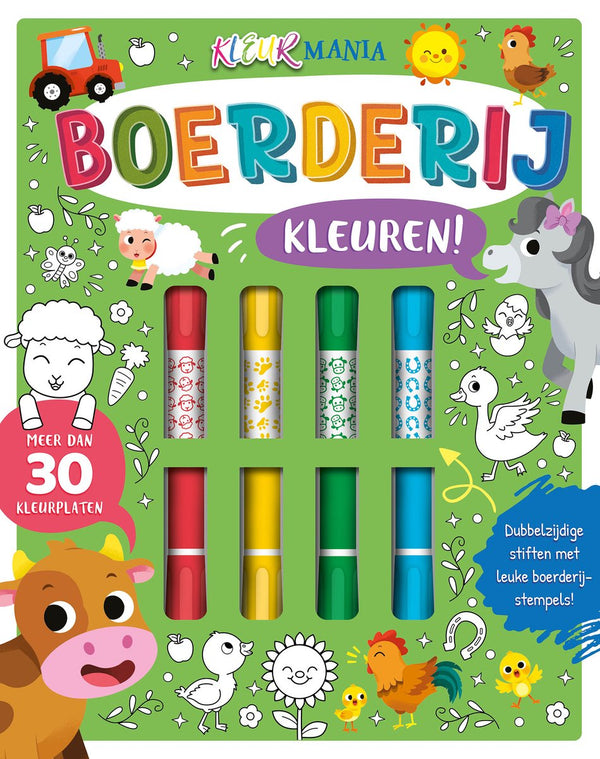Rebo boek boerderij kleuren! kleurmania