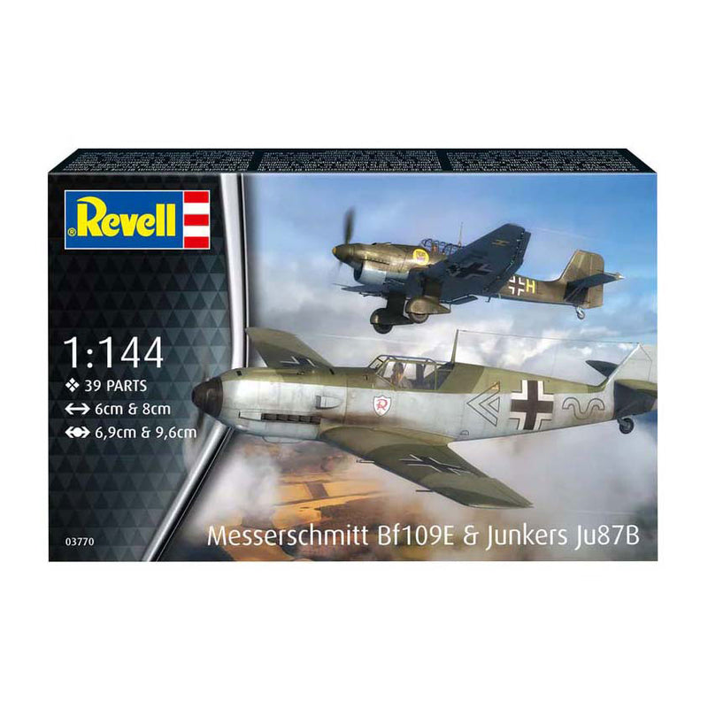 Revell Modelbouwpakket - Messerschmitt Bf109E & Junkers Ju87B 1:144 - 39dlg.