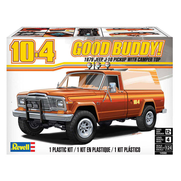 Revell Modelbouwpakket  - 1979 Jeep J-10 Pickup with camper top 1:24 -