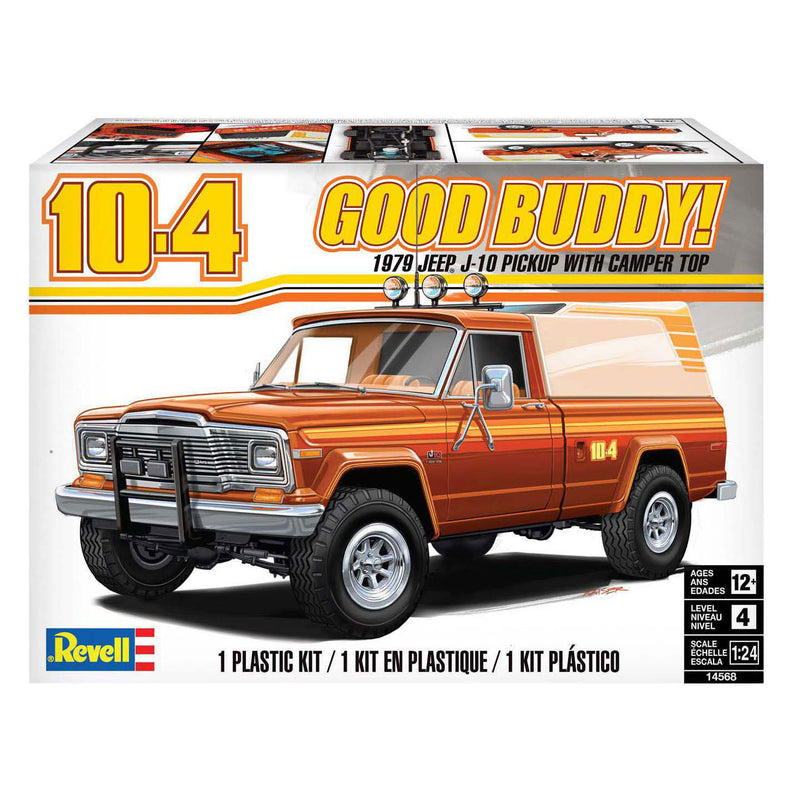 Revell Modelbouwpakket  - 1979 Jeep J-10 Pickup with camper top 1:24 -