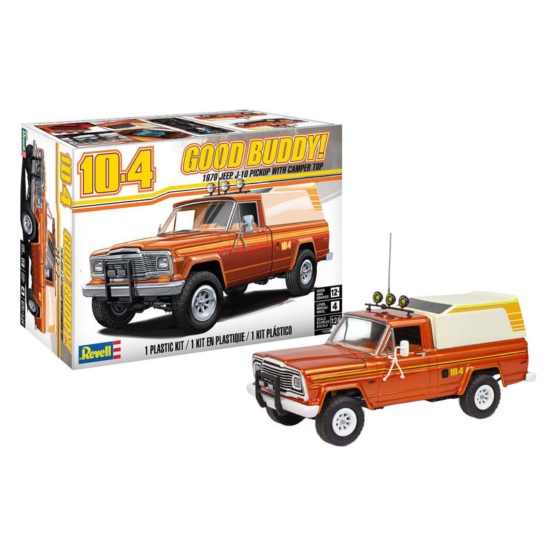 Revell Modelbouwpakket  - 1979 Jeep J-10 Pickup with camper top 1:24 -