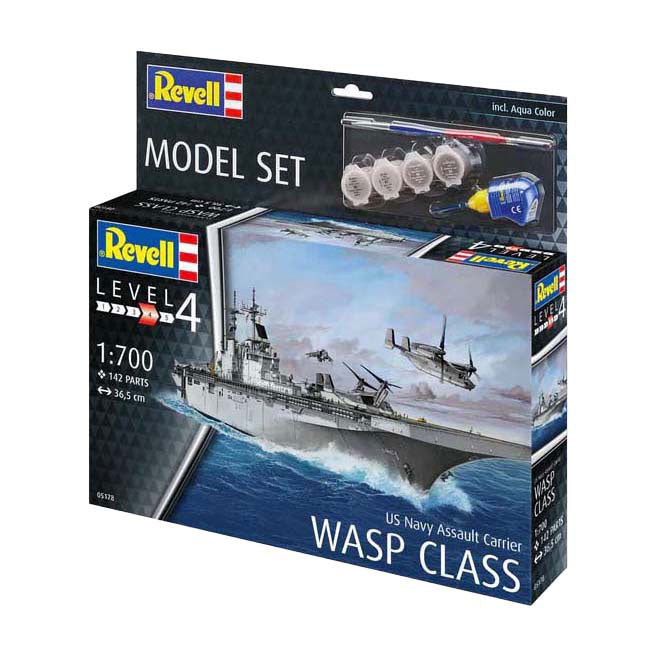 Revell Modelbouwpakket - US Navy Assault Carrier WASP Class 1:700 - 142dlg.