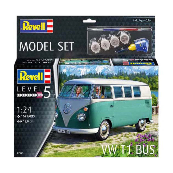 Revell Modelbouwpakket - VW T1 Bus 1:24 - 146dlg.