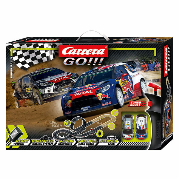 Carrera GO!!! Super Rally - Racebaan met 2 Auto's - 1:43
