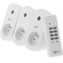 Profile Qnect Kit Afstandsbedienende Stopcontacten 3 Stuks + Afstandsbediening Wit