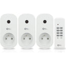 Profile Qnect Kit Afstandsbedienende Stopcontacten 3 Stuks + Afstandsbediening Wit