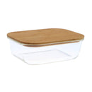 Brabantia Glazen Ovenschaal met Bamboe Deksel 2.3L