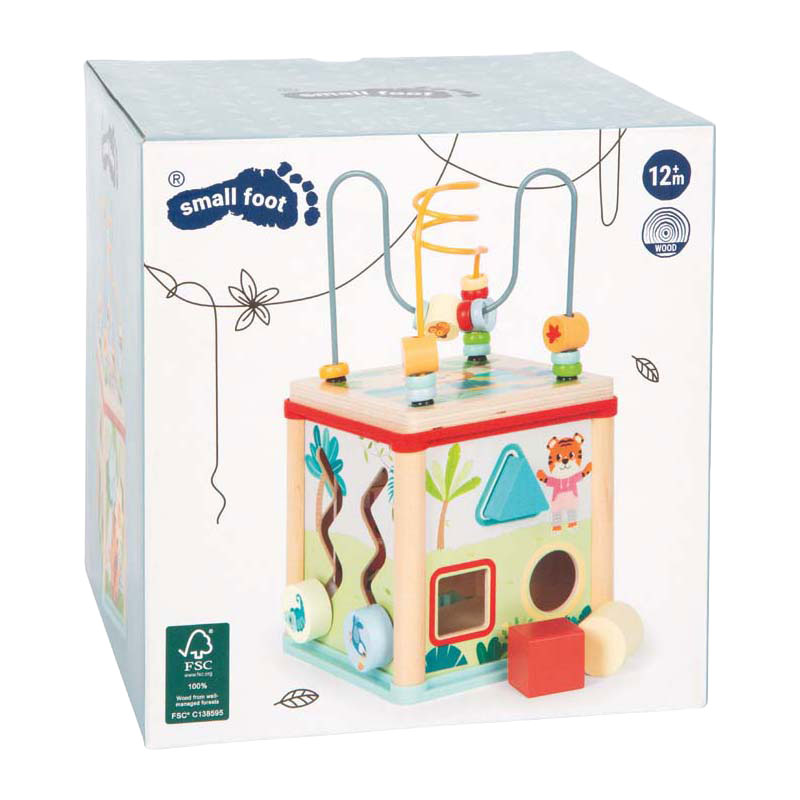 Small Foot - Houten Motoriekkubus FSC Jungle Friends