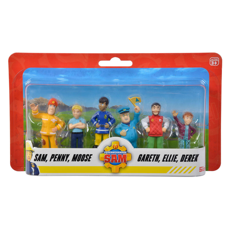 Brandweerman Sam Speelfiguren met 2 Hondjes Set, 7st.