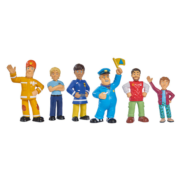 Brandweerman Sam Speelfiguren met 2 Hondjes Set, 7st.