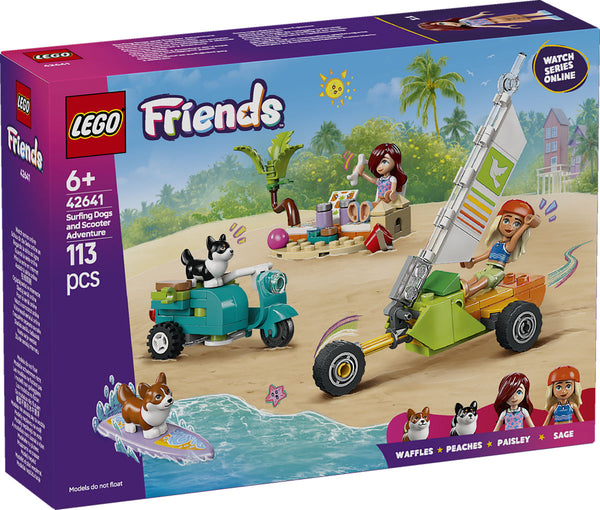 LEGO Friends 42641 Surf- en Scooterplezier met de Honden