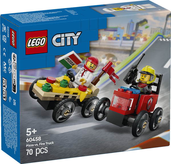 Lego City 60458 Pizzabestelwagen vs Brandweerauto