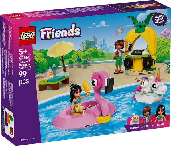 Lego Friends 42658 Zwembadfeestje met Flamingo en Eenhoorn