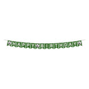 Voetbal Banner Happy Birthday 600 cm Groen