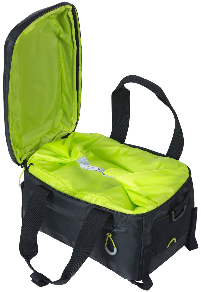 Bagagedragertas / schoudertas Basil Miles Trunkbag - 7 liter - black lime