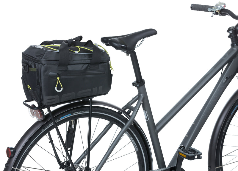 Bagagedragertas / schoudertas Basil Miles Trunkbag - 7 liter - black lime