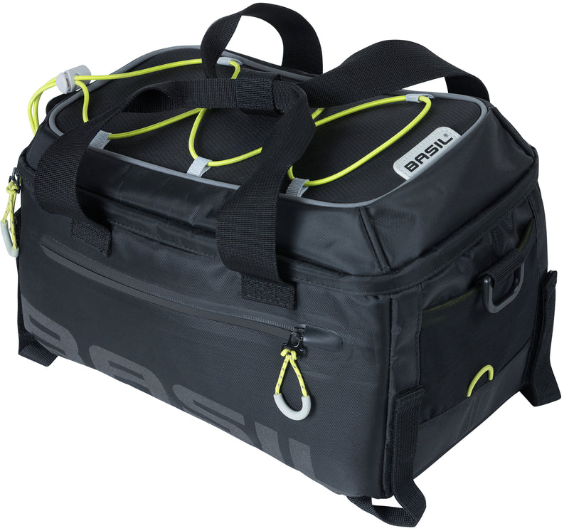 Bagagedragertas / schoudertas Basil Miles Trunkbag - 7 liter - black lime