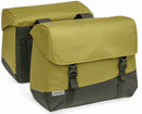 Dubbele fietstas New Looxs Joli 37 liter 38 x 18 x 29 cm (2x) - olijf/geel