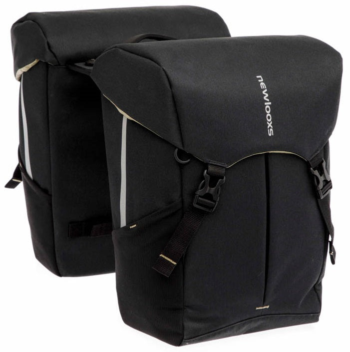 Dubbele fietstas New Looxs Sports MIK 40 liter 32 x 18 x 40 cm (2x) - zwart