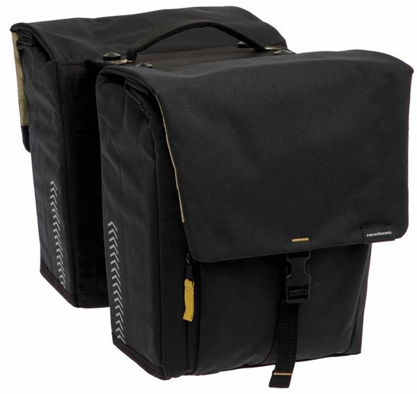 Dubbele fietstas New Looxs Tulum MIK 32 liter 35 x 17 x 37 cm - zwart