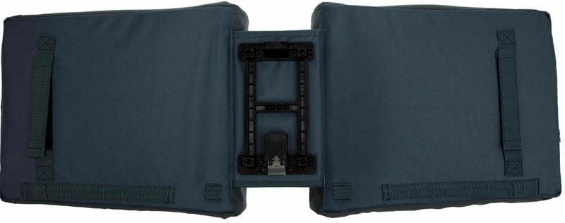 Dubbele fietstas New Looxs Tulum MIK 32 liter 35 x 17 x 37 cm - grijs/groen