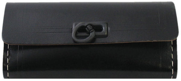 Zadeltas leer klein zwart