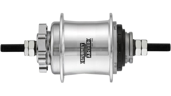 Versnellingsnaaf 2 speed Sturmey Archer "Automatic A2K" 36 tands voor schijfrem - zilver