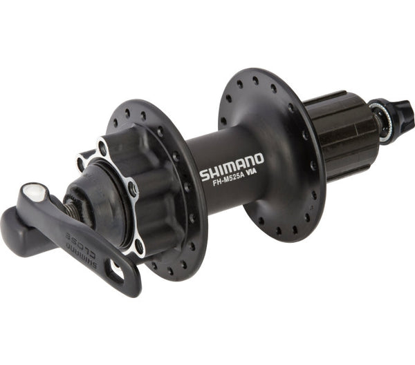 Achternaaf Shimano FH-M525 8/9/10 speed - 36 gaats 6 bouts remschijfbevestiging - zwart