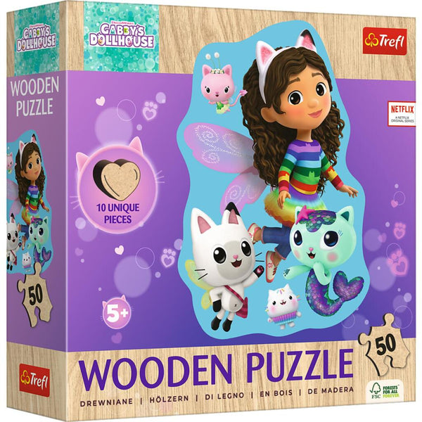 Trefl Houten Puzzel Gabby&#039;s Dollhouse 50 Stukjes
