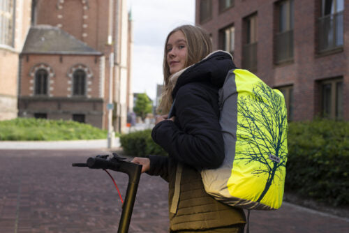 Regenhoes rugzak Wowow Ottowa 20-25 liter - reflecterend geel