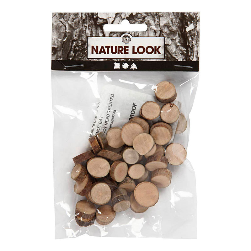 Houten Schijf 10-50 mm, 25 gram