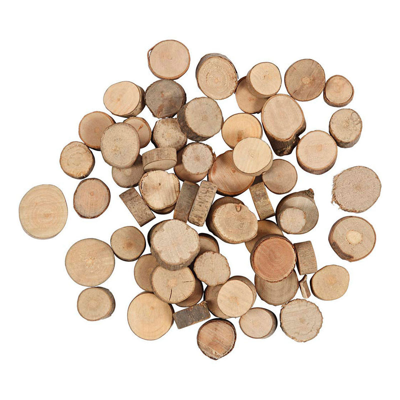 Houten Schijf 10-50 mm, 25 gram