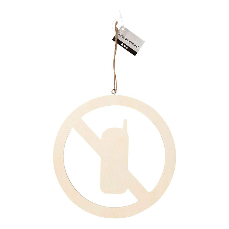 Houten Bord Geen Mobiele Telefoons