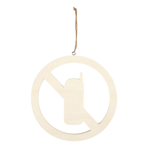 Houten Bord Geen Mobiele Telefoons