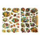 Vintage Plaatjes Viooltje, 2 Vellen