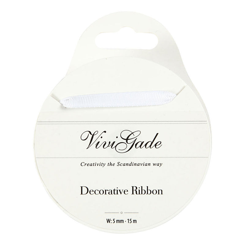 Decoratie Lint Wit, 15m