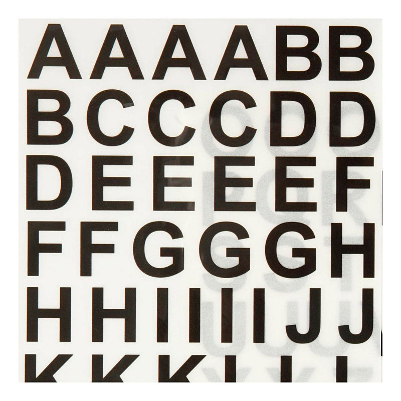 Rub-On Stickers Letters en Cijfers Zwart, 2 Vellen
