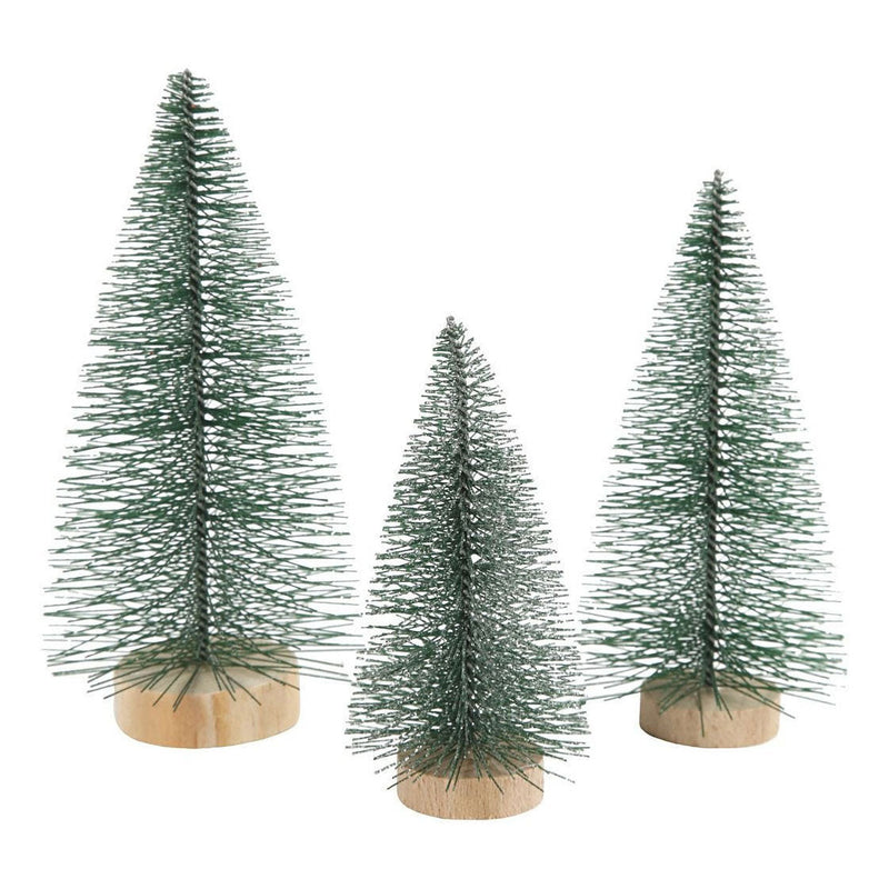 Kerstbomen Divers met Houten Staander, 3st.