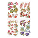 3D Vellen Bloemen en Vogels, 4 Vellen