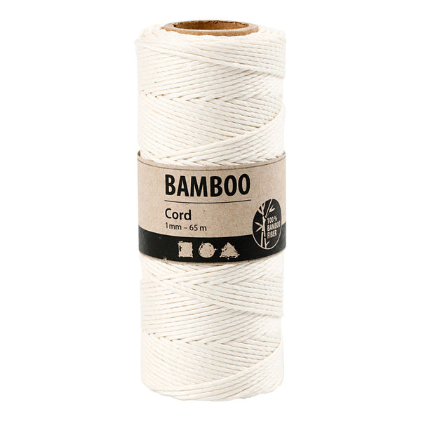Bamboekoord Wit, 65m
