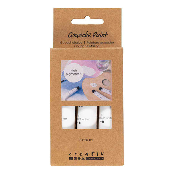 Gouacheverf Wit - 3x20ml.