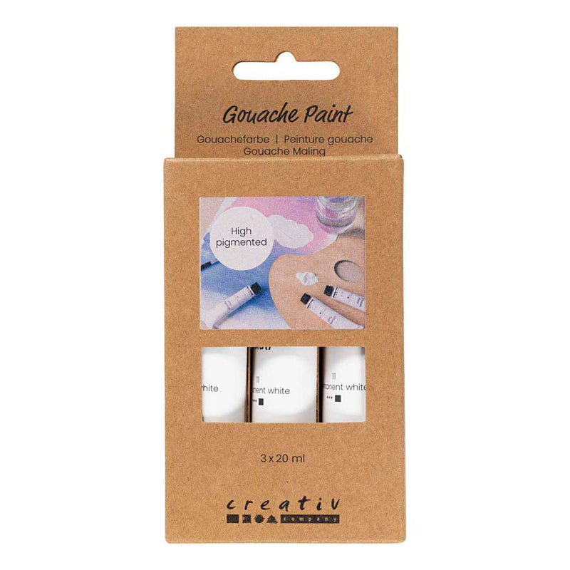 Gouacheverf Wit - 3x20ml.