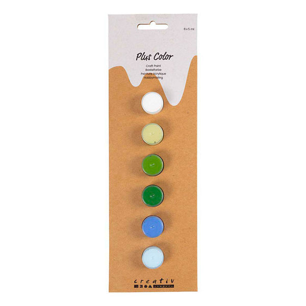 Plus Color Acrylverf Blauw en Groen Harmonie - 6x5ml.
