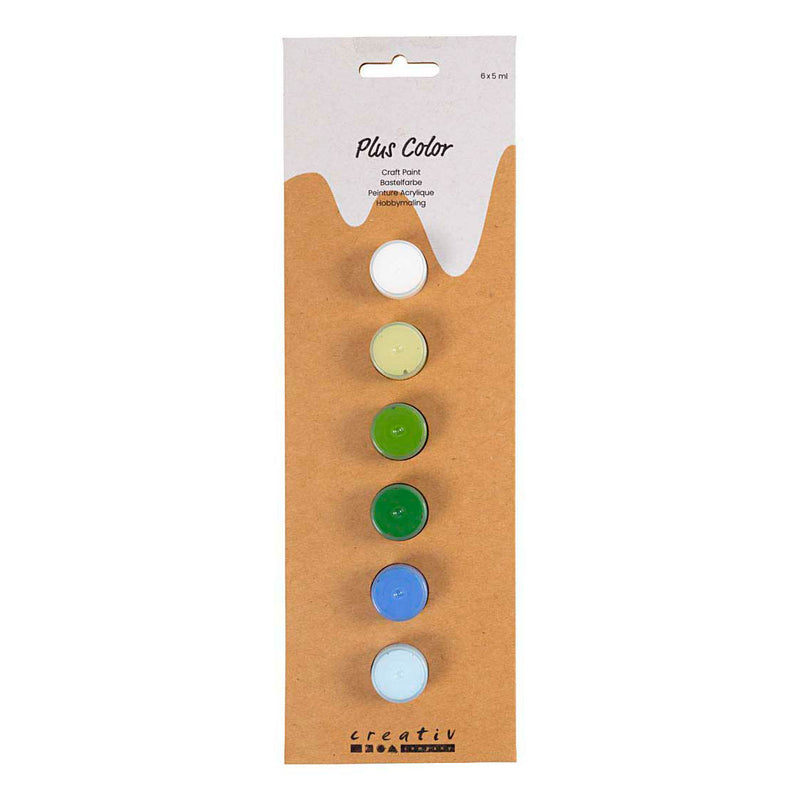 Plus Color Acrylverf Blauw en Groen Harmonie - 6x5ml.