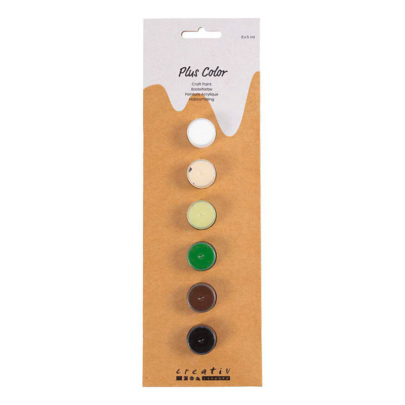 Plus Color Acrylverf Naturel Kleuren - 6x5ml.
