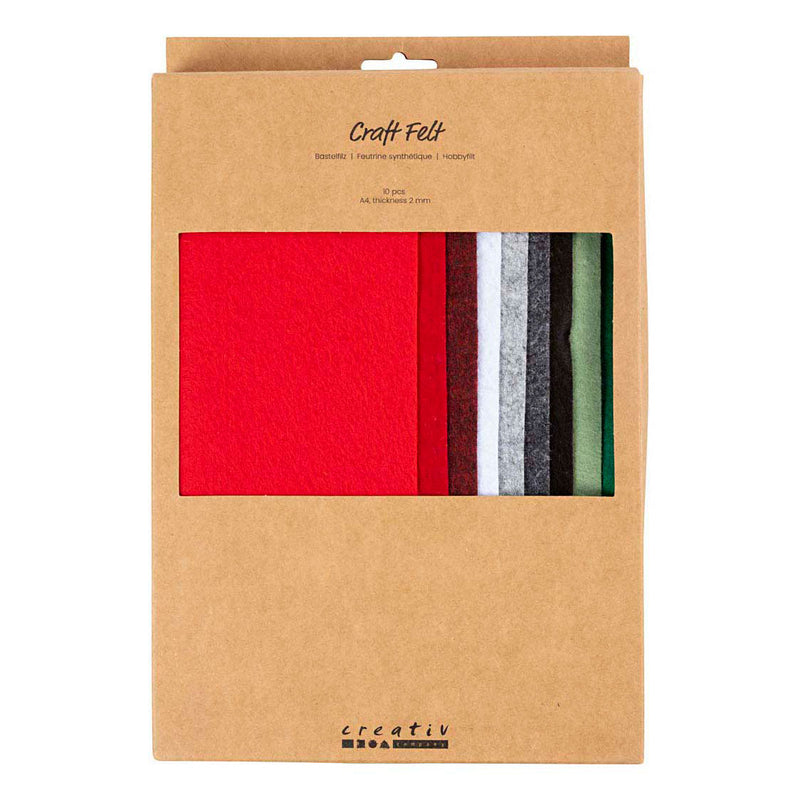 Hobbyvilt A4 Dikte 2mm Kerst Kleuren - 10st.