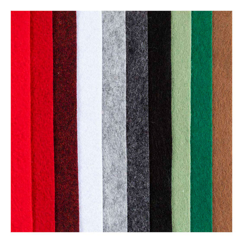 Hobbyvilt A4 Dikte 2mm Kerst Kleuren - 10st.