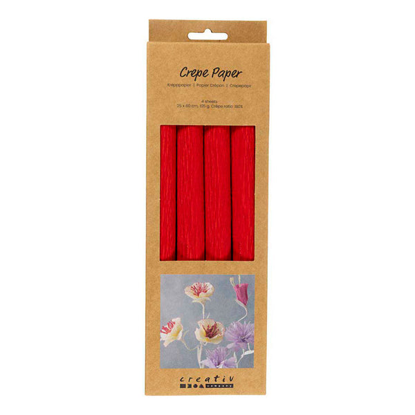 Crepepapier Rood - 4st.