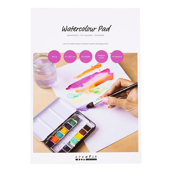 Aquarelblok A4 200gr. - 20pag.