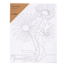 Schildercanvas met Print Grote Bloemen - 24x30cm